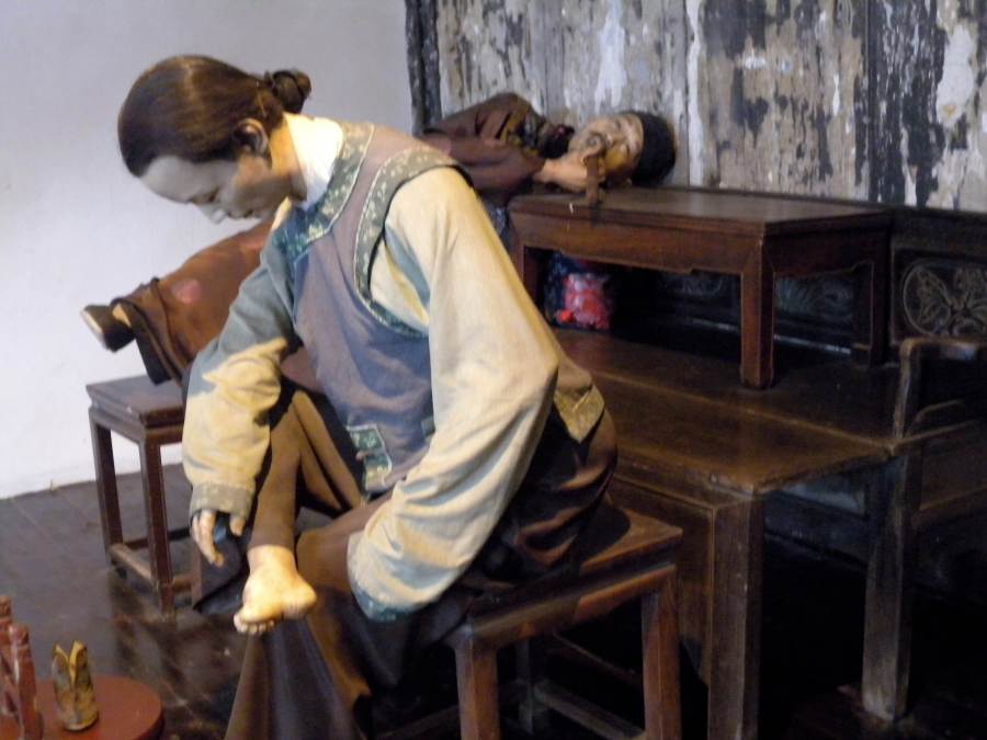the foot binding museum, as Matt noted, part of China's decadent past that was scoured away by the revolution, now thankfully only exists in gruesome pictures/models...not to mention the opium wars