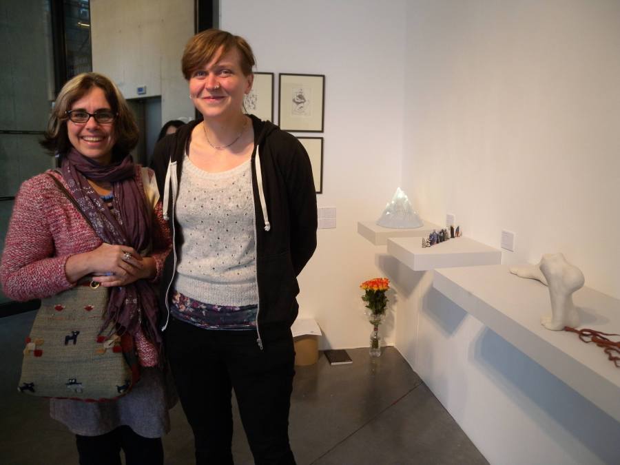 ester in front of her work