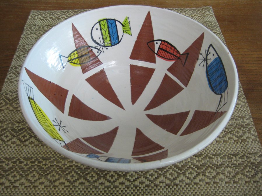 earthenware bowl [made by me] with open stock decals 