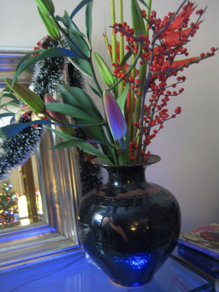festive flowers from Wan Chai market stall