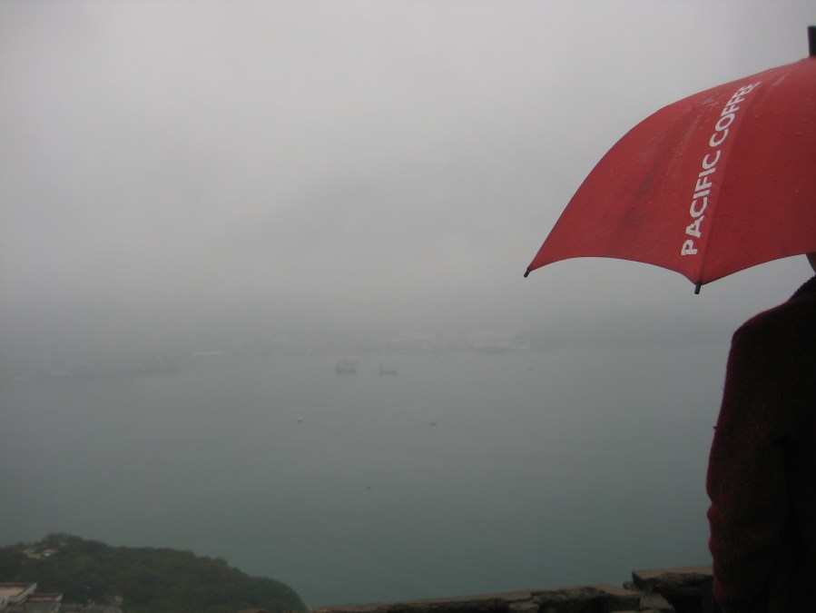 wet harbour view, a bit like Scotland but warmer 