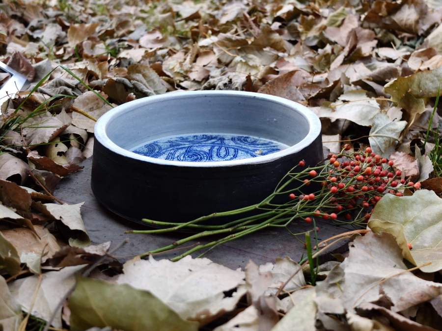 A very early work from my GSA degree show reappears in Florette's beautiful garden