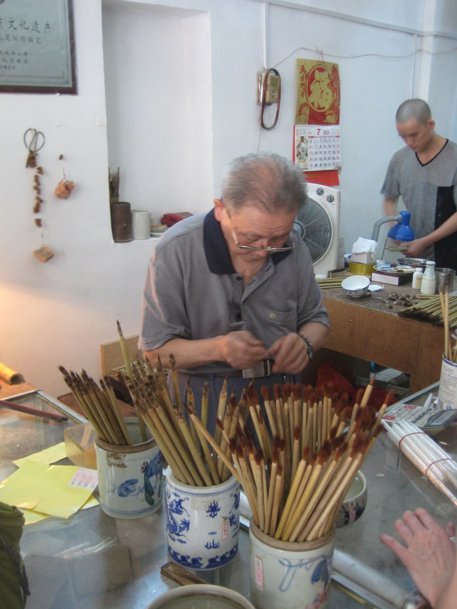 the brush shop owner and inspector of brushes, another revered expert