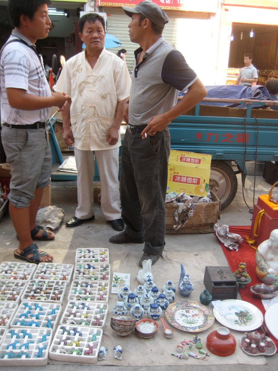 the "antiques" market, best to get there at 4am if at all possible, we made it at 7