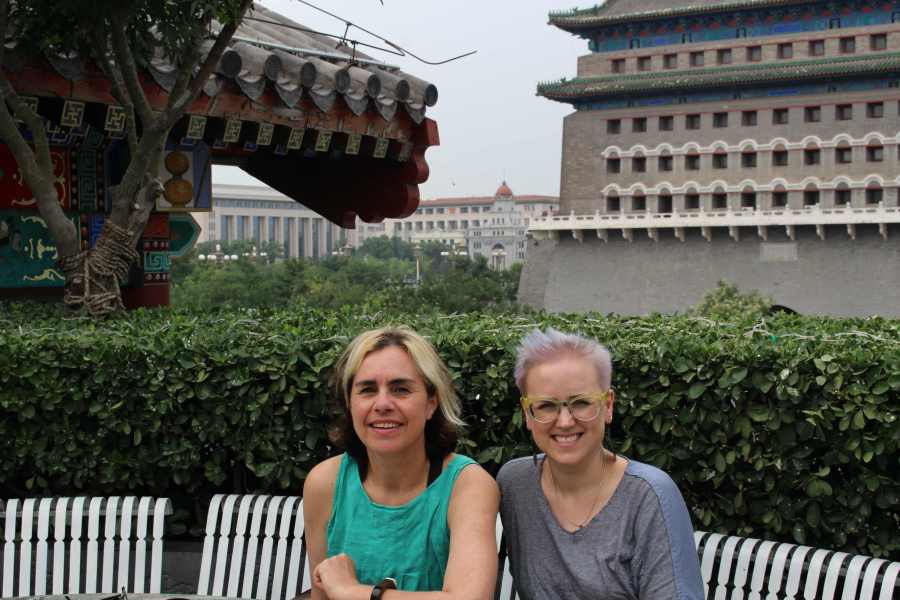 Zoe, all the way from Hong Kong, outside Capital M restaurant - long established in China - Australian